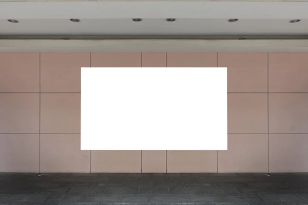 Великий Порожній Рекламний Щит Стіні Вулиці Банери Кімнатою Щоб Додати — стокове фото