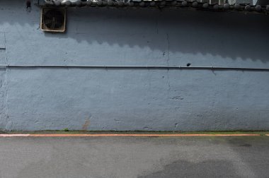 Sokak duvarı arka planı, endüstriyel arka plan, depo tuğla duvarlı boş Grunge şehir sokağı