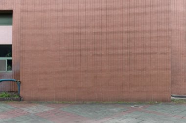 Sokak duvarı arka planı, endüstriyel arka plan, depo tuğla duvarlı boş Grunge şehir sokağı