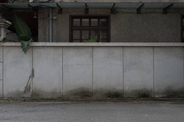 Sokak duvarı arka planı, endüstriyel arka plan, depo tuğla duvarlı boş Grunge şehir sokağı