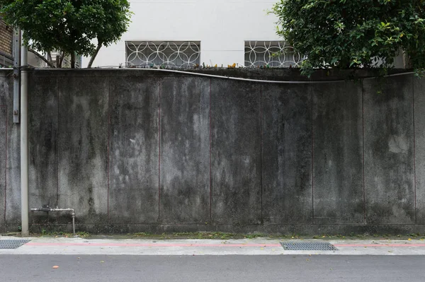 Sokak duvarı arka planı, endüstriyel arka plan, depo tuğla duvarlı boş Grunge şehir sokağı