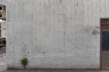 Sokak duvarı arka planı, endüstriyel arka plan, depo tuğla duvarlı boş Grunge şehir sokağı