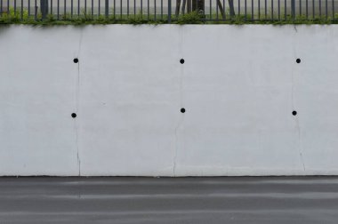 Sokak duvarı arka planı, endüstriyel arka plan, depo tuğla duvarlı boş Grunge şehir sokağı