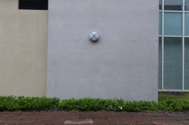 Sokak duvarı arka planı, endüstriyel arka plan, depo tuğla duvarlı boş Grunge şehir sokağı