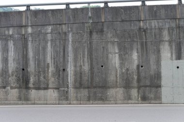 Sokak duvarı arka planı, endüstriyel arka plan, depo tuğla duvarlı boş Grunge şehir sokağı