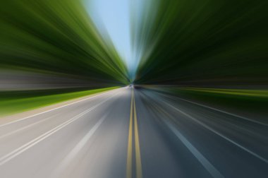 Hız hareket kentsel Otoban yolu tüneli