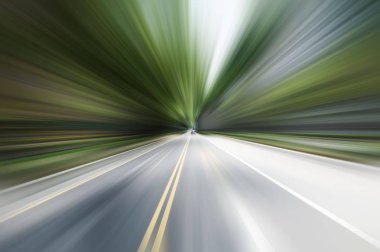 Hız hareket kentsel Otoban yolu tüneli