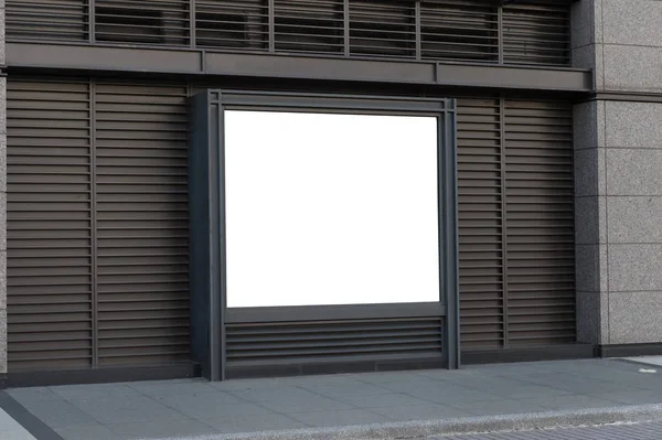 Cartelera Grande Blanco Una Pared Calle Pancartas Con Espacio Para — Foto de Stock