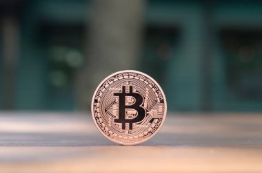 Fotoğraf altın Bitcoins (yeni sanal para )