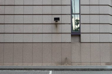 Sokak duvarı arka planı, endüstriyel arka plan, depo tuğla duvarlı boş Grunge şehir sokağı