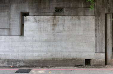 Sokak duvarı arka planı, endüstriyel arka plan, depo tuğla duvarlı boş Grunge şehir sokağı