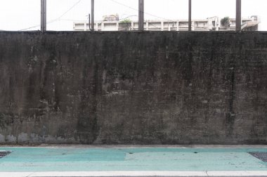 Sokak duvarı arka planı, endüstriyel arka plan, depo tuğla duvarlı boş Grunge şehir sokağı