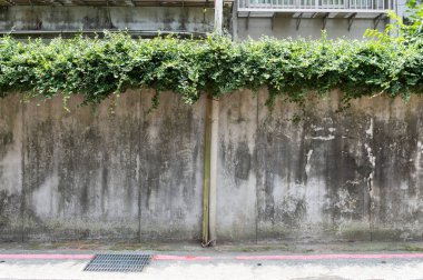 Sokak duvarı arka planı, endüstriyel arka plan, depo tuğla duvarlı boş Grunge şehir sokağı