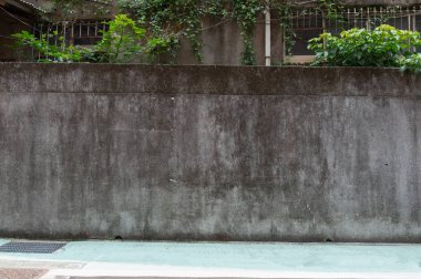 Sokak duvarı arka planı, endüstriyel arka plan, depo tuğla duvarlı boş Grunge şehir sokağı