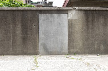 Sokak duvarı arka planı, endüstriyel arka plan, depo tuğla duvarlı boş Grunge şehir sokağı