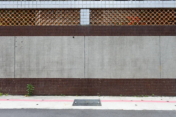 street wall background ,Industrial background, empty grunge urban street with warehouse brick wall