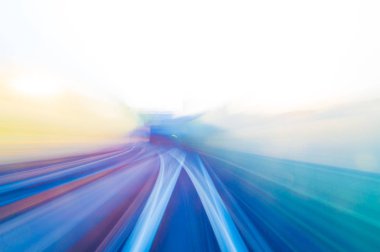 Hız hareket kentsel Otoban yolu tüneli