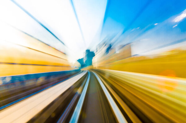 Speed motion in urban highway road tunnel