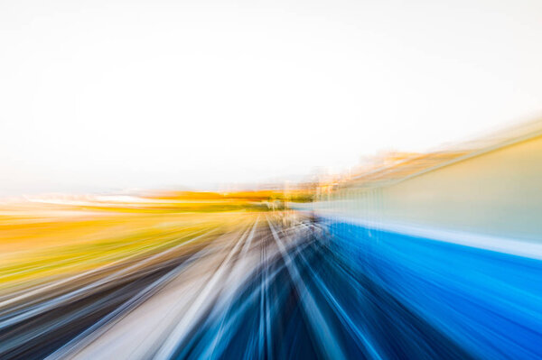 Speed motion in urban highway road tunnel