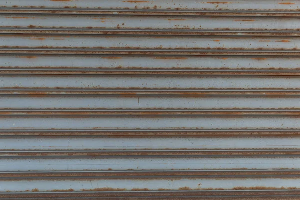 Ujęcie Zbliżeniowe Automatycznych Metalowych Drzwi Rolek Używanych Fabryce Magazynie Garażu — Zdjęcie stockowe