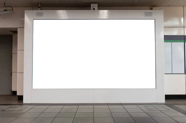 Большой Рекламный Щит Черная Реклама Привела Доску Пустое Место Текста — стоковое фото