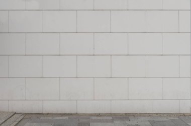 Sokak duvarı arka planı, endüstriyel arka plan, depo tuğla duvarlı boş Grunge şehir sokağı