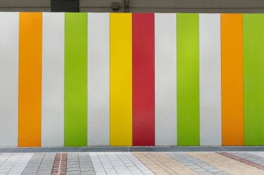 Sokak duvarı arka planı, endüstriyel arka plan, depo tuğla duvarlı boş Grunge şehir sokağı