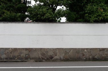 Sokak duvarı arka planı, endüstriyel arka plan, depo tuğla duvarlı boş Grunge şehir sokağı