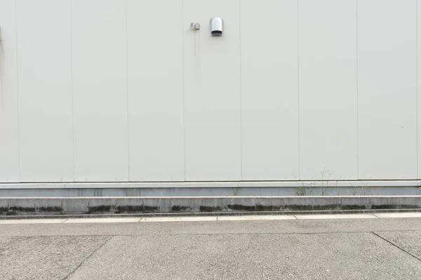 Straßenmauer Hintergrund Industrieller Hintergrund Leere Grunge Urbane Straße Mit Lagerhaus — Stockfoto