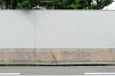 Sokak duvarı arka planı, endüstriyel arka plan, depo tuğla duvarlı boş Grunge şehir sokağı