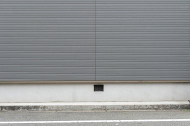 Sokak duvarı arka planı, endüstriyel arka plan, depo tuğla duvarlı boş Grunge şehir sokağı