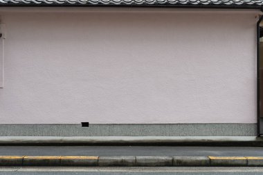 Sokak duvarı arka planı, endüstriyel arka plan, depo tuğla duvarlı boş Grunge şehir sokağı