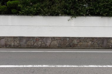 Sokak duvarı arka planı, endüstriyel arka plan, depo tuğla duvarlı boş Grunge şehir sokağı