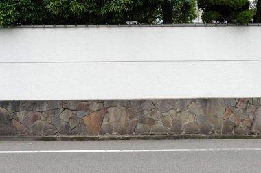 Sokak duvarı arka planı, endüstriyel arka plan, depo tuğla duvarlı boş Grunge şehir sokağı