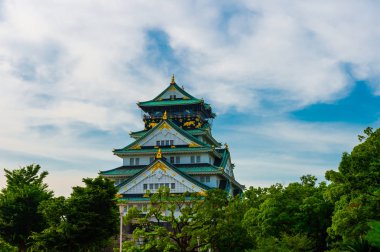 Japonya'nın Osaka, Osaka kale görünümü 