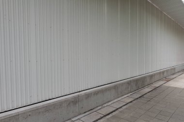 Sokak duvarı arka planı, endüstriyel arka plan, depo tuğla duvarlı boş Grunge şehir sokağı