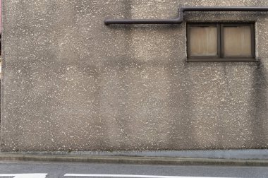 Sokak duvarı arka planı, endüstriyel arka plan, depo tuğla duvarlı boş Grunge şehir sokağı