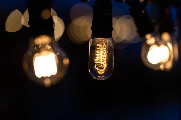 Światło Lampa Elektryczność Wiszące Ozdobić Wnętrze Domu Boże Narodzenie — Zdjęcie stockowe
