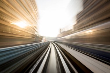 Hız hareket kentsel Otoban yolu tüneli