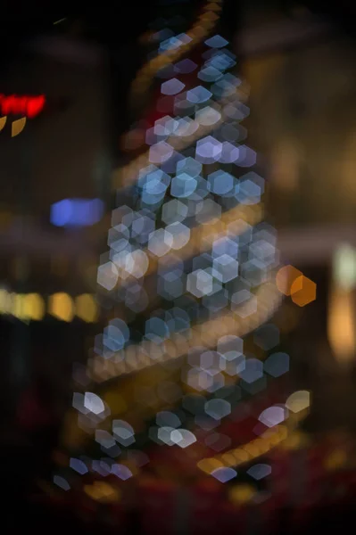 Різдвяні Вогні Святкові Вогні Китайський Новий Рік Фари Абстрактні Боке — стокове фото