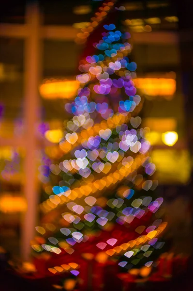 Julbelysning Holiday Lights Kinesiska Nyåret Lampor Abstrakt Bokeh Bakgrund — Stockfoto
