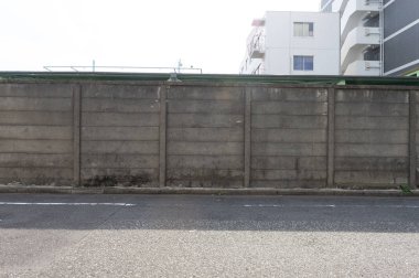 Sokak duvarı arka planı, endüstriyel arka plan, depo tuğla duvarlı boş Grunge şehir sokağı