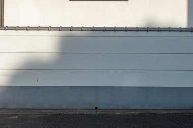 Sokak duvarı arka planı, endüstriyel arka plan, depo tuğla duvarlı boş Grunge şehir sokağı