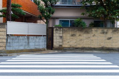 Sokak duvarı arka planı, endüstriyel arka plan, depo tuğla duvarlı boş Grunge şehir sokağı