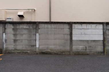 Sokak duvarı arka planı, endüstriyel arka plan, depo tuğla duvarlı boş Grunge şehir sokağı