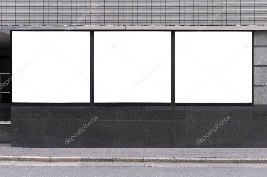 Shop Boutique Store Front with Big Window and Place for Name