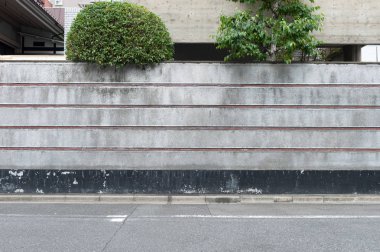 Sokak duvarı arka planı, endüstriyel arka plan, depo tuğla duvarlı boş Grunge şehir sokağı