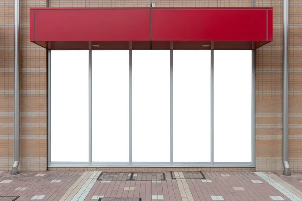 Obchod Boutique Store Fronta Velkým Oknem Místo Pro Jméno — Stock fotografie