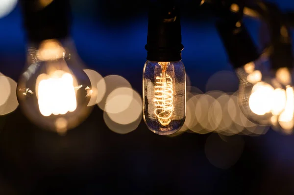 Винтажное Освещение Декор Лампы Incandescent Lamp Retro Стиле — стоковое фото