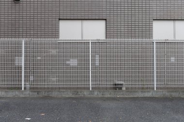 Sokak duvarı arka planı, endüstriyel arka plan, depo tuğla duvarlı boş Grunge şehir sokağı